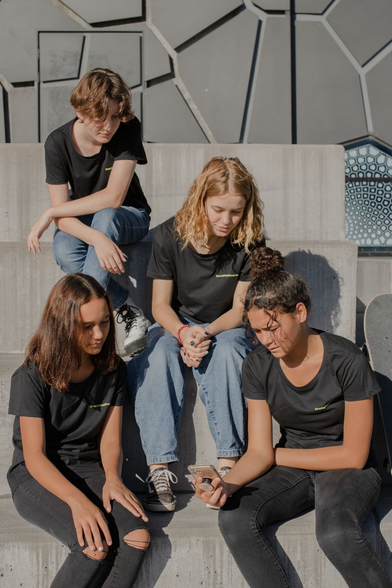 Young person receiving support